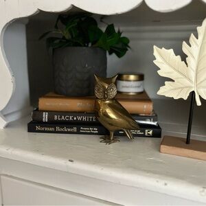 Vintage Brass Owl Figurine
